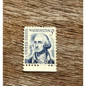 US Vintage Postage Stamp 5¢ Blue George Washington‎ Very Rare 1961-1970 Issue